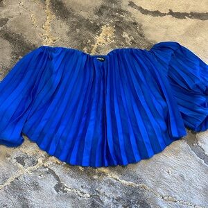 Express Off the Shoulder Balloon Sleeve Crop (XS)